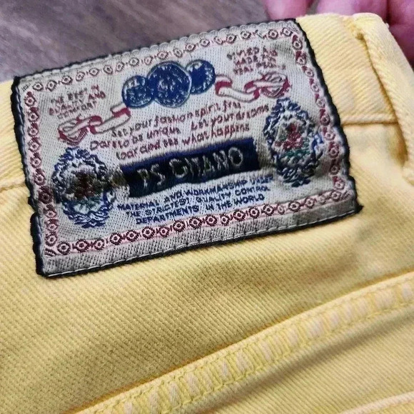 Gitano👖90’s Vintage Denim High Waist Jeans golden Yellow Womens 34/20W - Picture 4 of 6